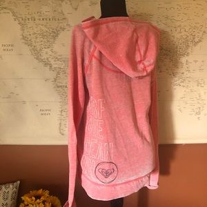 Roxy size large lightweight pink hoodie